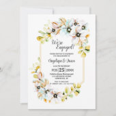 Country Spring Floral Engagement Party Kaart (Voorkant)