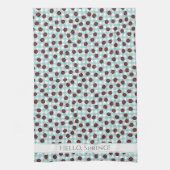 country spring lieveheersbeestjespatroon theedoek (Verticaal)