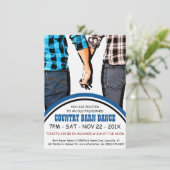 Country Square Dance Advertisation Kaart (Staand voorkant)