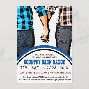 Country Square Dance Advertisation Kaart