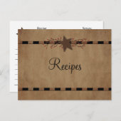 Country Star Recipcard Briefkaart (Voorkant / Achterkant)