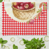 Country Style Apple Oogst met Gingham Theedoek (Gevouwen)