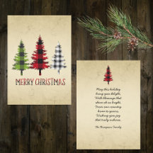 Country Style Buffalo Plaid Kerstbomen