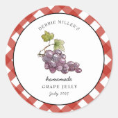 Country style Grape Jelly Canning jar label  (Voorkant)