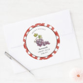 Country style Grape Jelly Canning jar label  (Envelop)