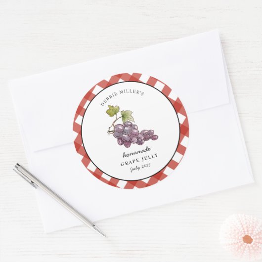 Country style Grape Jelly Canning jar label  (Envelop)