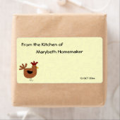 Country Style Kip Design Zelfgemaakt eten Etiket (Insitu)