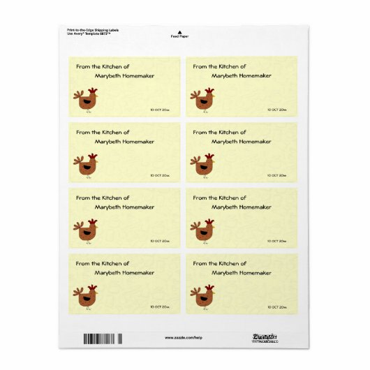 Country Style Kip Design Zelfgemaakt eten Etiket (Full Sheet)
