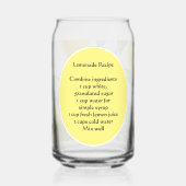 Country Style Limonade Recept Blikvorm Glas (Achterkant)