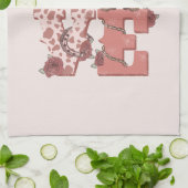  Country-Style "Love" met een Blonde Cowgirl Theedoek (Gevouwen)