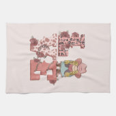  Country-Style "Love" met een Blonde Cowgirl Theedoek (Horizontaal)