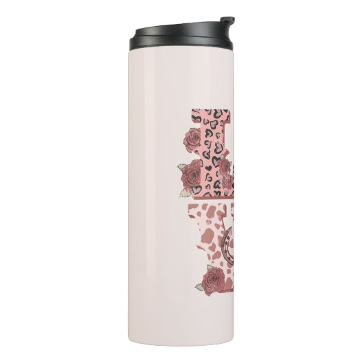  Country-Style "Love" met een Blonde Cowgirl Thermosbeker (Gedraaid links)