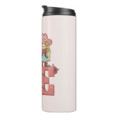  Country-Style "Love" met een Blonde Cowgirl Thermosbeker (Geroteerd rechts)