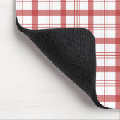 Country Style Rode Gingham Muismat (Hoek)