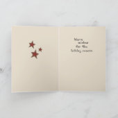 Country Style Sneeuwman in zwart Pet Kerst Kaart (Binnen)