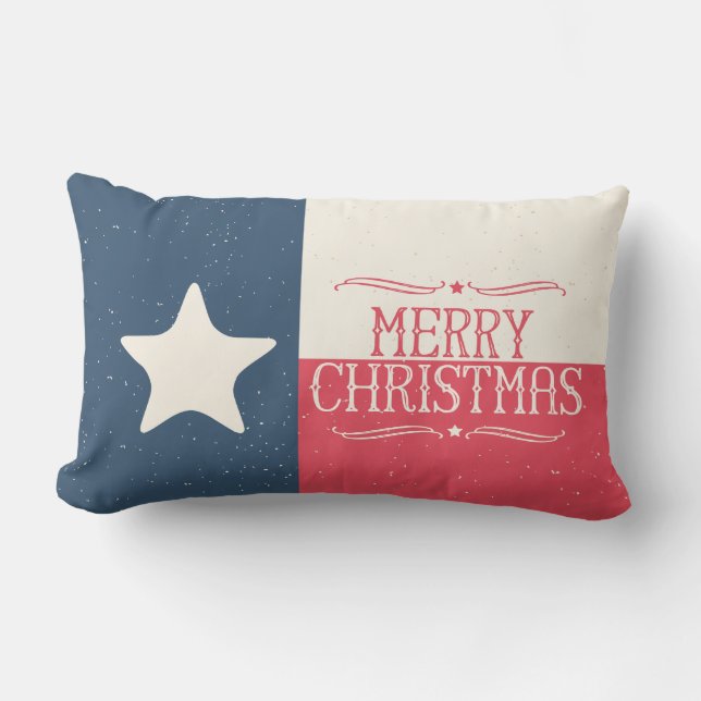 Country Style Texas Vlag Kerstmis - Pillow Kussen (Voorkant)