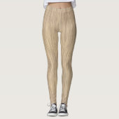 Country Style Vervaaagde Houtnerf Leggings (Voorkant)