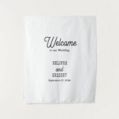 Country Style Welcome To Our Wedding Fabric Sign  Wandkleed (Voorkant)