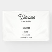 Country Style Welcome To Our Wedding Hanging Spandoek (Horizontaal)