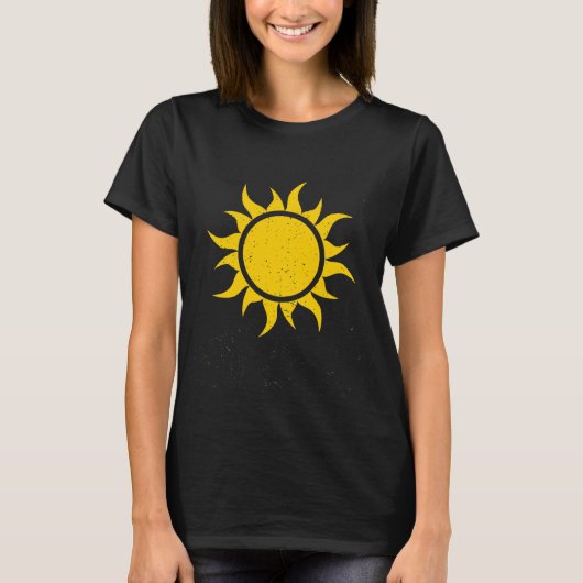 Country Sun, schattig, eenvoudig T-shirt (Voorkant)