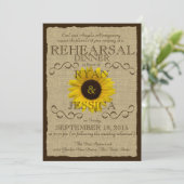 Country Sunflower repetitie diner Kaart (Staand voorkant)