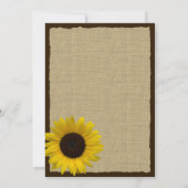 Country Sunflower repetitie diner Kaart (Achterkant)