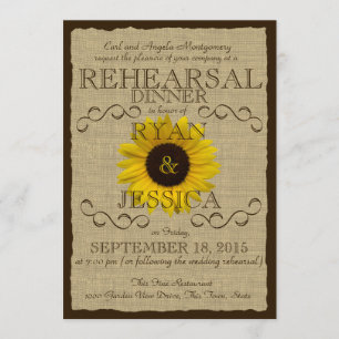 Country Sunflower repetitie diner Kaart