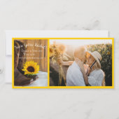 Country Sunflower Westerse Bruiloft Save The Date (Voorkant)