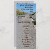 Country Sunflower Westerse Huwelijksprogramma  Programmakaart (Voorkant / Achterkant)