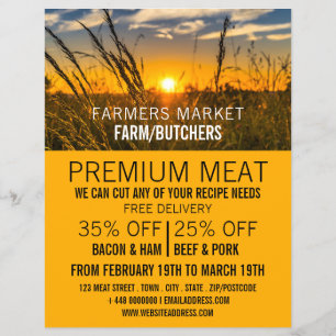 Country Sunset, Farmer & Slager Reclame Flyer