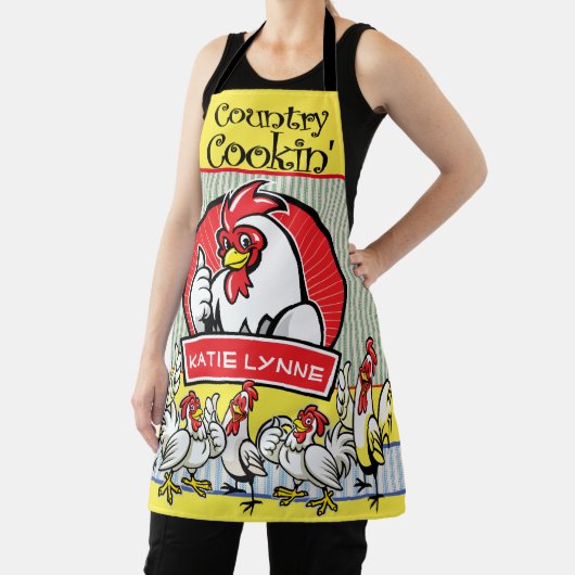 Country Sunshine Chicken Rooster Schort (Insitu)