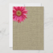 Country Sunshine Pink Daisy repetitie diner Kaart (Achterkant)