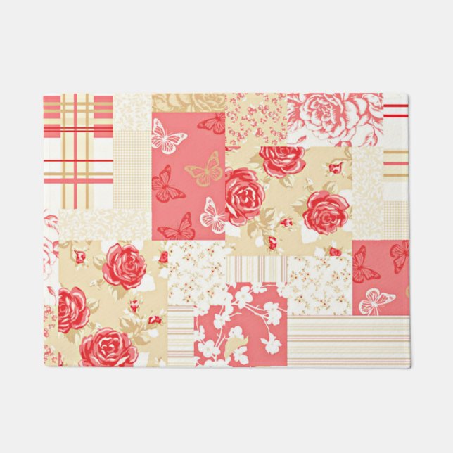 Country Sweet Pink 18" x 24" Deurmat (Voorkant)