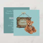 Country Tea Party Baby shower Uitnodiging (Voorkant / Achterkant)