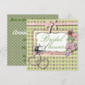  Country Tea Party Bridal Shower Uitnodiging (Voorkant / Achterkant)