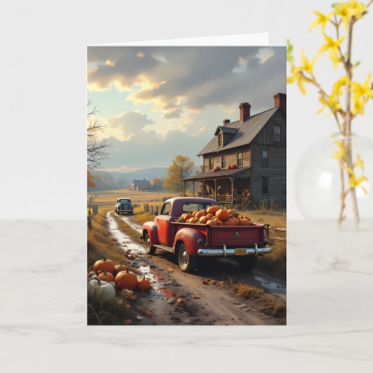 Country thanksgiving kaart (Gele Bloem)