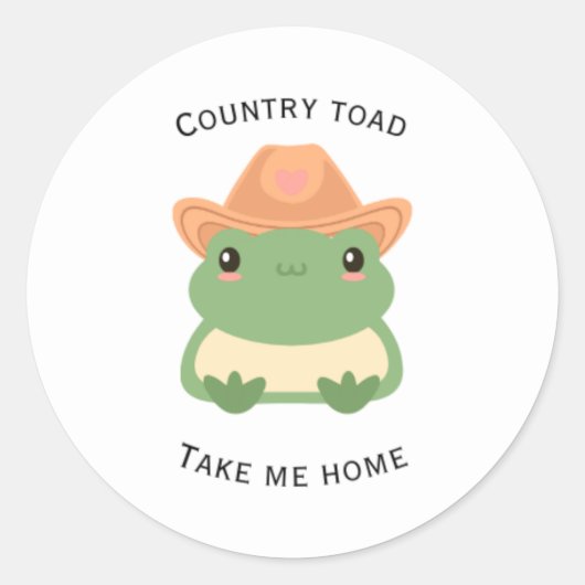 Country Toad vinyl sticker (Voorkant)