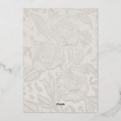 Country Tooled Leather Western Gold Rustic Wedding Folie Uitnodiging (Achterkant)