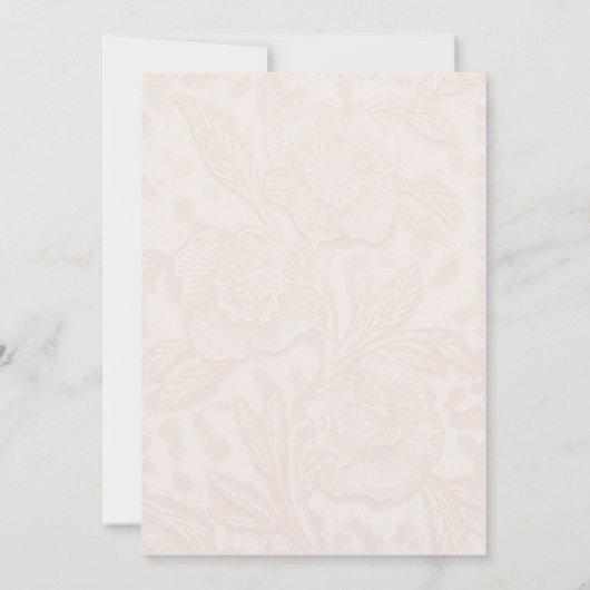 Country Tooled Leather Western Roos Cowboy Wedding Kaart (Achterkant)