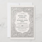 Country Tooled Leather Western Rustic Barn Wedding Kaart (Voorkant)