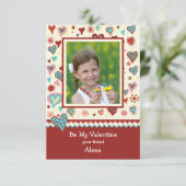 Country Valentijn Photo Classroom Card Kaart (Staand voorkant)