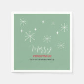 Country Village Sneeuwwitje Kerstmis Servet (Voorkant)