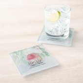 Country Village Witte Kerst Glazen Onderzetter (Schuin)