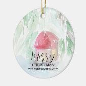 Country Village Witte Kerst Keramisch Ornament (Links)