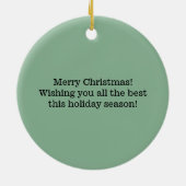 Country Village Witte Kerst Keramisch Ornament (Achterkant)