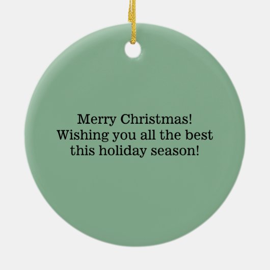 Country Village Witte Kerst Keramisch Ornament (Achterkant)