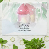 Country Village Witte Kerst Theedoek (Gevouwen)