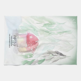 Country Village Witte Kerst Theedoek