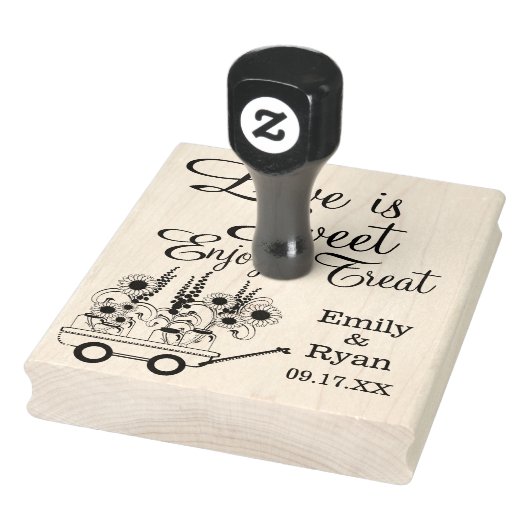 Country Wagon Liefde is Zoet Rubberstempel (Stempel)