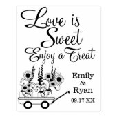 Country Wagon Liefde is Zoet Rubberstempel (Afrduk)